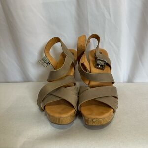 Kork-Ease Brown Strappy Sandal Wedges